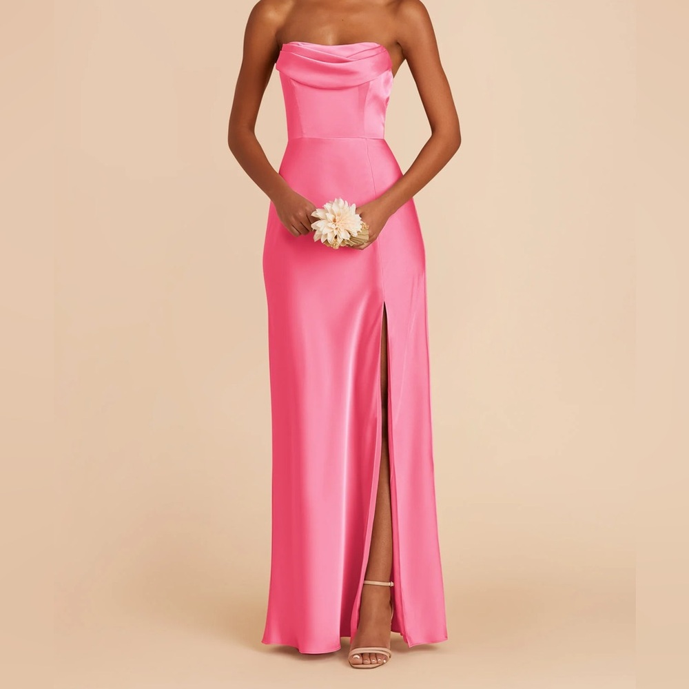 Birdy Grey Mia Bon Bon Pink Satin Dress